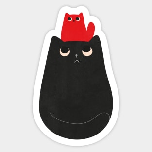 Two cats Sticker